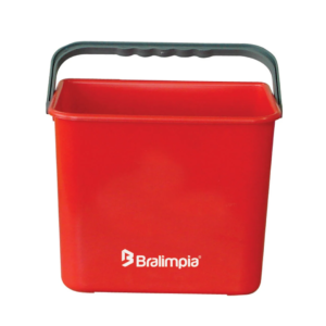 Balde com alca vermelho 4l bralimpia