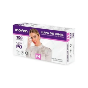 Luva vinil sem pó m cx 100 inoven