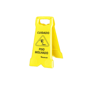 Placa sinal piso molhado compact bralimpia