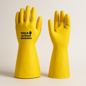 Luva nitrilica sem forro c a 16314 amarela m volk