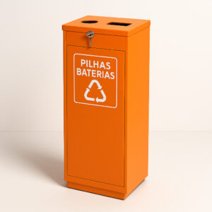 Lixeira chao pilhas e bateriais fiberglass 1623 - lr 50l ap