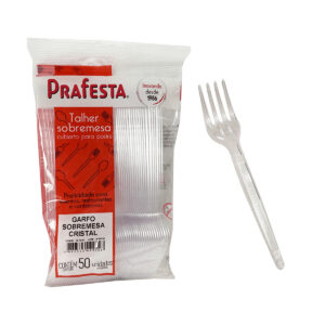 Garfo sobremesa cristal pct 50 un prafesta