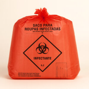 Saco hamper vermelho cordao 50 un jurema