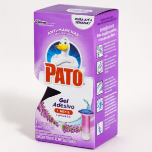 Gel adesivo para vaso sanitário lavanda refil 6 discos pato