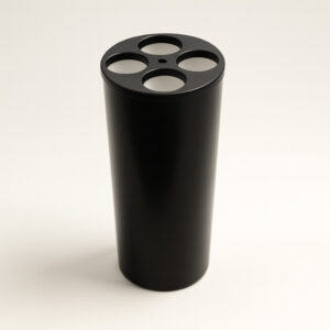Lixeira 4 tubos para copos água cor preta le15p js