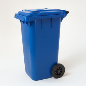 Container europeu 2 rodas 200mm azul 240l bralimpia