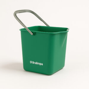 Balde com alca verde 15l bralimpia