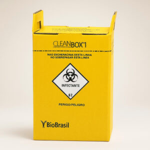 Coletor perfuro cortante 13l amarelo clean box i bio