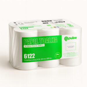 Papel toalha bobina fardo 6x200mx19 brs