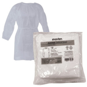 Avental proced manga longa branco pct 10 un 16g inoven
