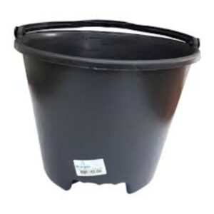 Balde plástico construcao civil preto 12l brasipla