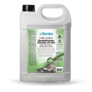 Detergente desinfet clorado em gel chef clor s 5l renko