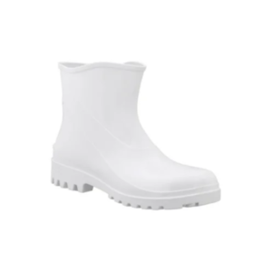 Bota pvc branca cano curto 40