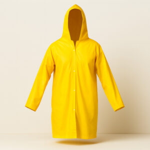 Capa de chuva pvc amarela m