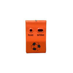Lixeira fiberglass para pilhas e baterias - parede 20l