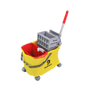 Balde com espremedor doblo flex amarelo 20l bralimpia