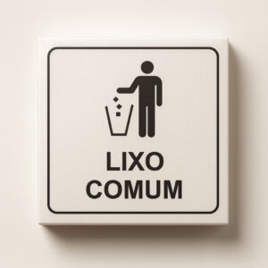 Adesivo para lixeira lixo comum 10x10