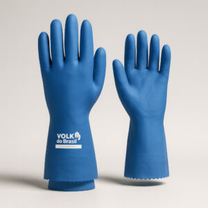 Luva verniz silver azul m volk