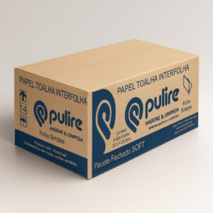 Papel toalha folha simples interf cx 6000 pulire