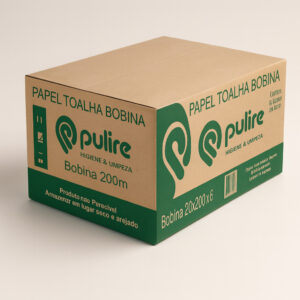 Papel toalha bobina cx 6x200m pulire