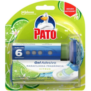 Gel adesivo para vaso sanitário aparelho e refil citrus pato