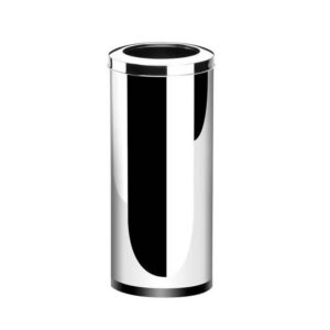 Lixeira com tampa aro 24 x 60 Aço-Inox 27 Litros - Eco
